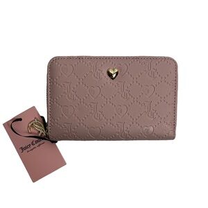 Juicy Couture Deboss Dusty Blush Semi Charmed Multicompartment Bifold Wallet
